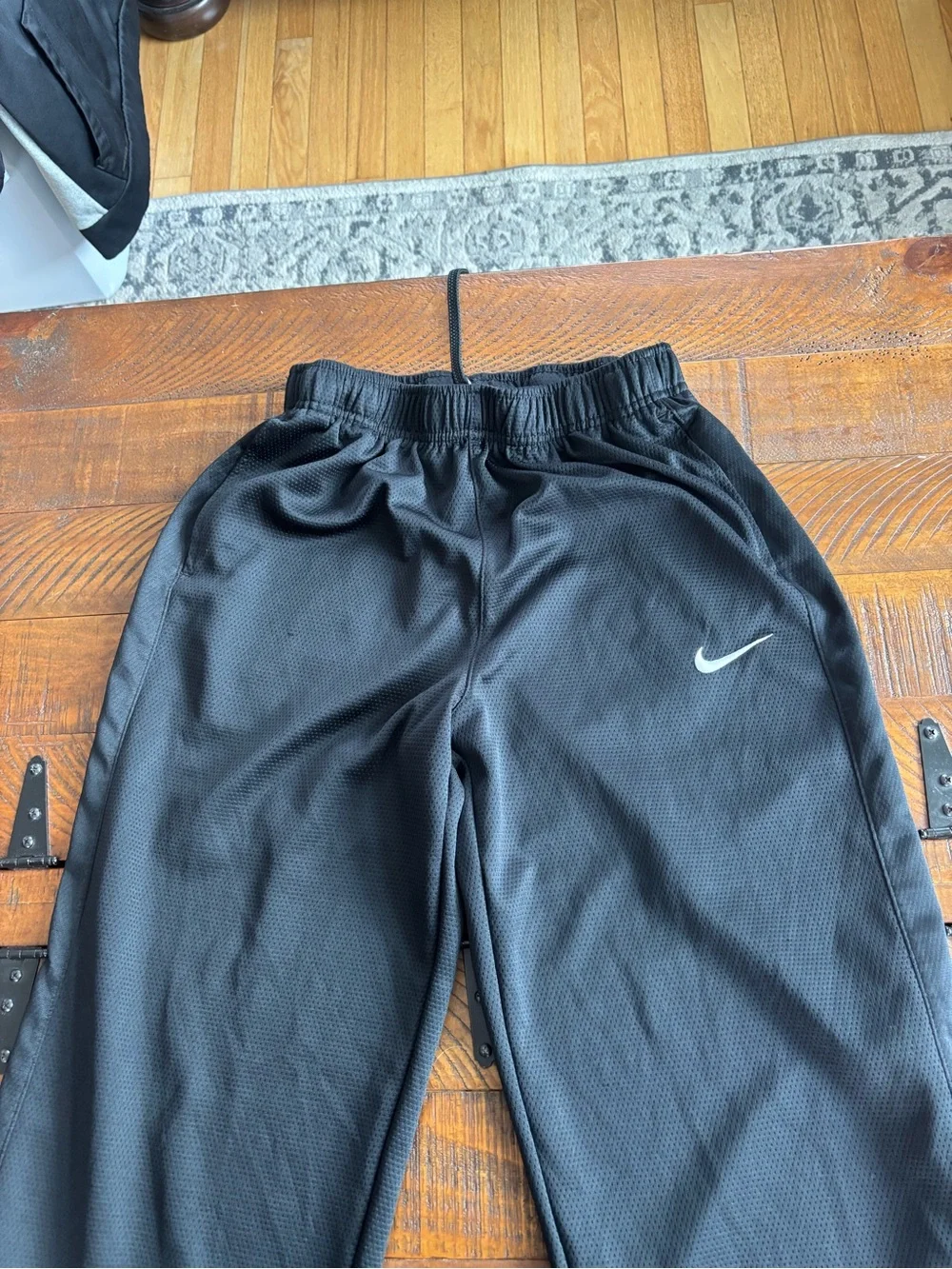 Nike Black Joggers with White Swoosh Logo